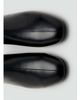 Mango Mango leather round toe ankle boots in black - 4