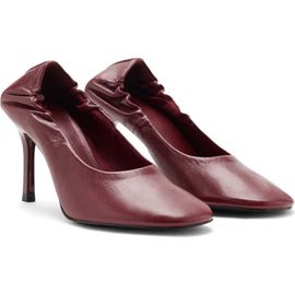 MANGO MANGO Leather Round Toe Pump