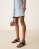 Mango Mango leather sandals with ankle straps in black - 2