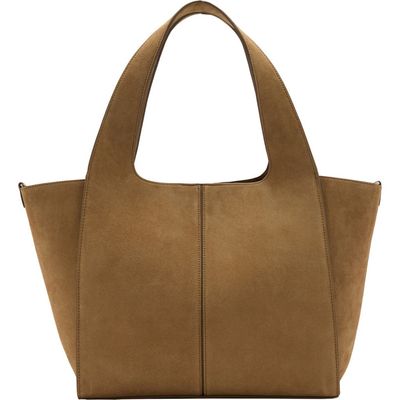 MANGO MANGO Leather Shopper Tote