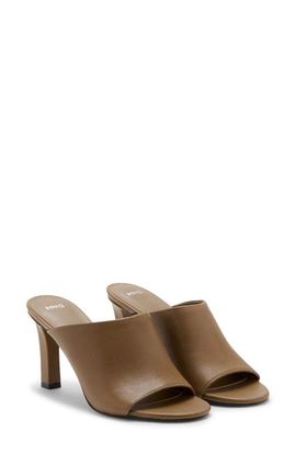 MANGO MANGO Leather Slide Sandal