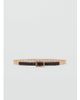 Mango Mango leather slim hardware belt in brown - 1