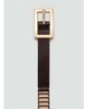 Mango Mango leather slim hardware belt in brown - 3