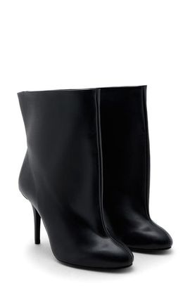 MANGO MANGO Leather Stiletto Bootie