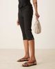 Mango Mango leather strappy sandals with gold tone accents in black - 2