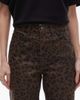 Mango Mango Leonie straight leg jeans in leopard print-Brown - 4