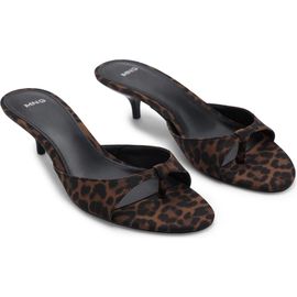 MANGO MANGO Leopard Print Kitten Heel Sandal
