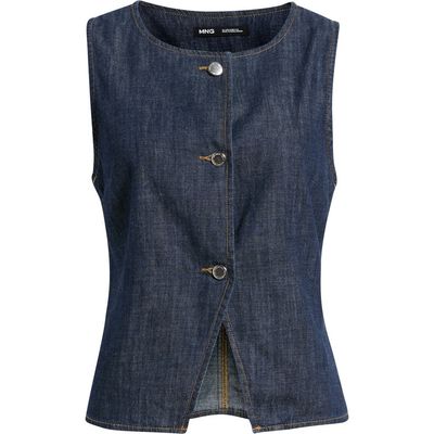 MANGO MANGO Lia Denim Cutaway Vest