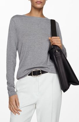 MANGO MANGO Lightweight Crewneck Sweater