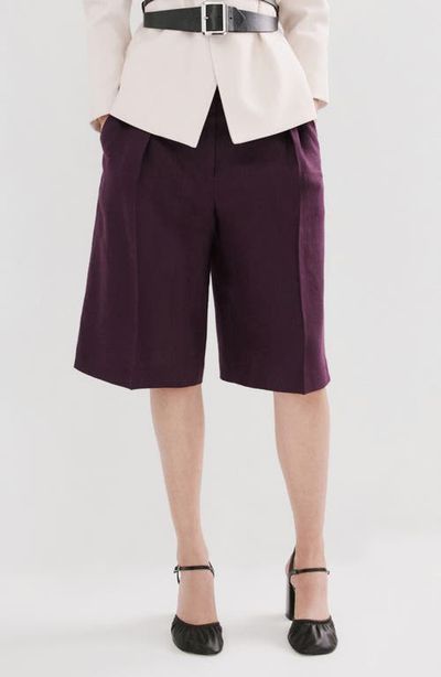 MANGO MANGO Linen Bermuda Shorts