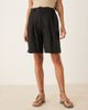 Mango Mango linen bermuda shorts in black - 2