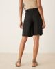 Mango Mango linen bermuda shorts in black - 4