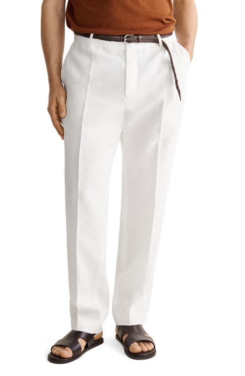 MANGO MANGO Linen Regular Fit Pants