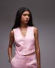 Mango Mango linen vest in pink - part of a set - 1