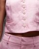 Mango Mango linen vest in pink - part of a set - 2