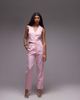 Mango Mango linen vest in pink - part of a set - 4