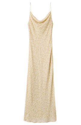 MANGO MANGO Livy Cowl Neck Clip Dot Dress