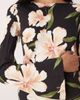 Mango Mango long sleeve mini dress in dark based floral-Black - 2