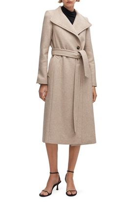 MANGO MANGO Longline Wool Blend Coat