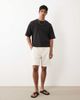 Mango Mango loose fit cotton mix draw string shorts in ecru-Neutral - 1