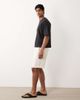 Mango Mango loose fit cotton mix draw string shorts in ecru-Neutral - 3