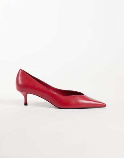 Mango Mango low heeled pumps in red