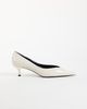 Mango Mango low heeled pumps in white - 1