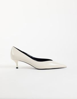 Mango Mango low heeled pumps in white