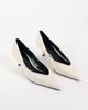 Mango Mango low heeled pumps in white - 4