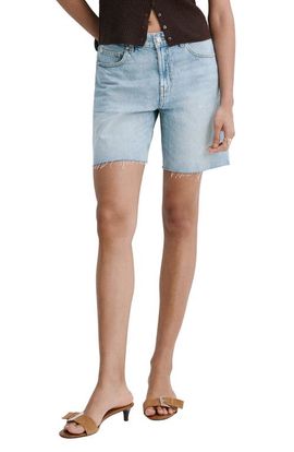 MANGO MANGO Low Rise Straight Leg Denim Bermuda Shorts