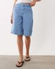 Mango Mango low waist denim shorts in blue - 3