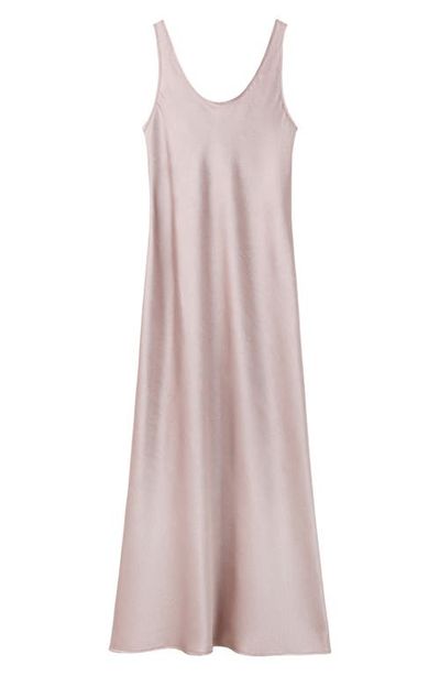 MANGO MANGO Luis Crinkled Satin Midi Slip Dress