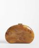 Mango Mango marble effect clutch bag in brown - 1