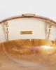 Mango Mango marble effect clutch bag in brown - 4