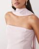 Mango Mango Marina linen mix off shoulder top with scarf in pastel pink - part of a set - 3