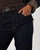 Mango Mango Maya straight jeans with contrast faux leather waistband - part of a set-Blue - 2