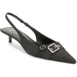 MANGO MANGO Mecha Kitten Heel Pointed Toe Pump