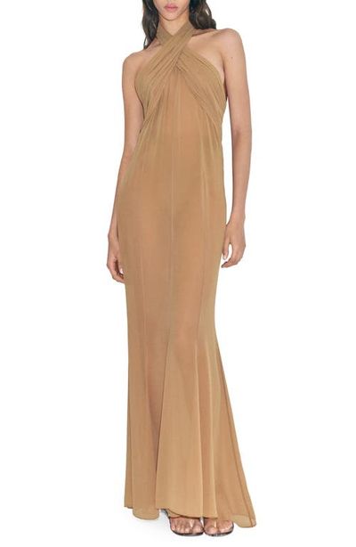 MANGO MANGO Mesh Halter Dress