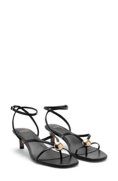 MANGO MANGO Metallic Bead Strappy Sandal