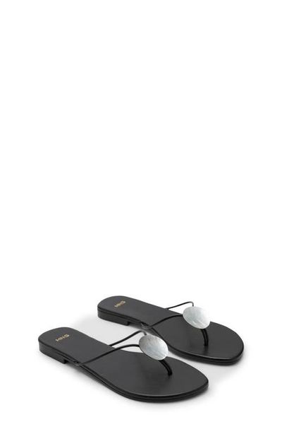 MANGO MANGO Metallic Detail Flip Flop