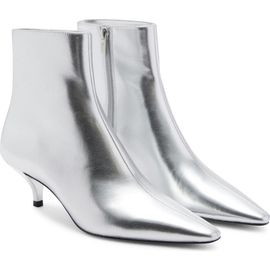 MANGO MANGO Metallic Kitten Heel Bootie