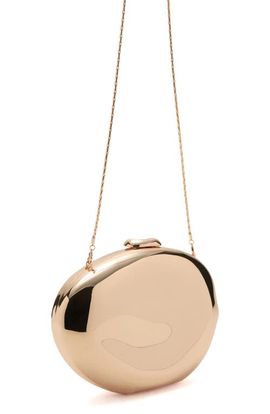 MANGO MANGO Metallic Oval Clutch