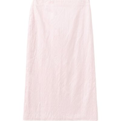 MANGO MANGO Metallic Satin Midi Skirt