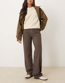 Mango Mango Miami 100% cotton straight jeans in brown