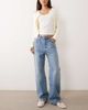 Mango Mango Miami 100% cotton straight jeans in light blue - 1
