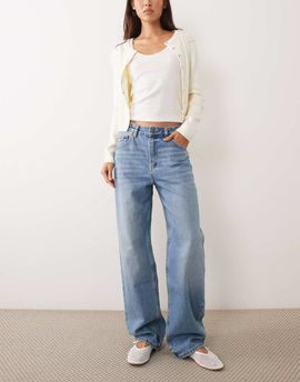 Mango Mango Miami 100% cotton straight jeans in light blue