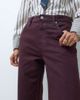Mango Mango Miami straight jeans in wine-Red - 3