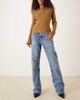 Mango Mango Miami straight leg oversized jeans in light blue - 1