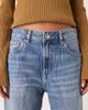 Mango Mango Miami straight leg oversized jeans in light blue - 4