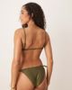 Mango Mango micro bikini top in olive green - 3